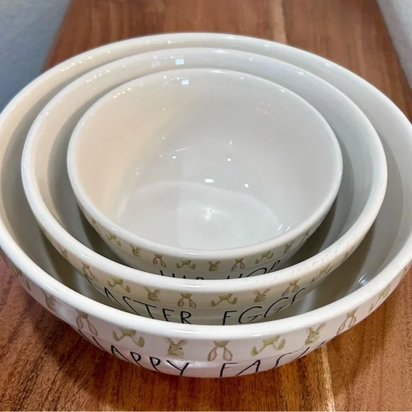 Rae Dunn set of 3 ceramic Easter mixing bowls Happy Easter, Hip Hop, Easter Eggs - Picture 3 of 16